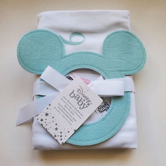 Mickey and Minnie Mouse Baby Milestone Blanket and Marker NWT - Picture 2 of 7
